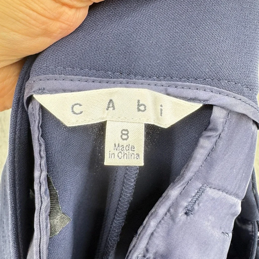 Cabi Pants  8 Curvy PR Trouser Boot Cut Career Classic Navy‎ Blue 117 Minimalist